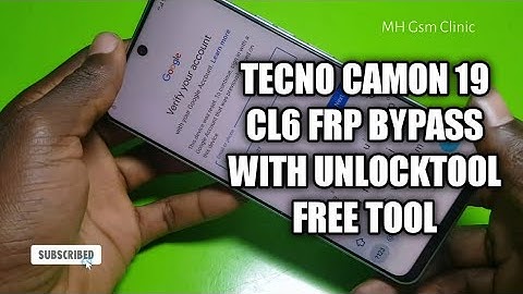 Tecno Camon 19 FRP /Google Account Bypass With Unlocktool