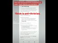 Tiktok is anti-Christian.