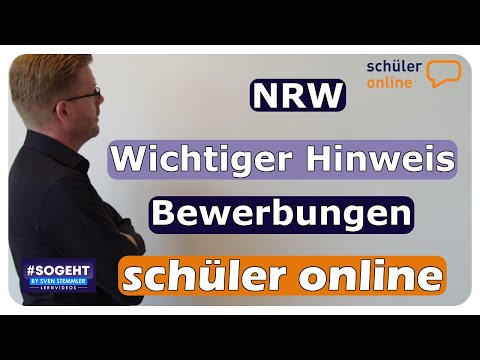 Wichtiger Hinweis für Bewerbungen | NRW - Schüler Online - einfach und anschaulich erklärt