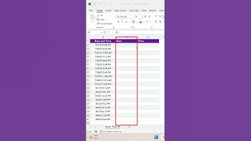 Excel Trick 34 - How to split Date and Time quickly in MS Excel #shorts
