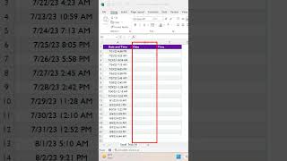 Excel Trick 34 - How to split Date and Time quickly in MS Excel #shorts