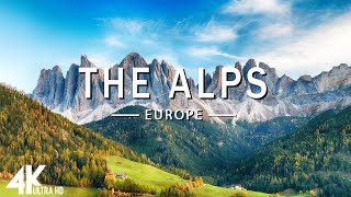 FLYING OVER THE ALPS (4K UHD) - Relaxing Music Along With Beautiful Nature Videos - 4K Video HD