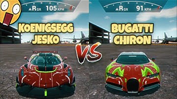 Koenigsegg Jesko v/s Bugatti Chiron 🤯🔥 - Ultimate Car Driving Simulator 2022