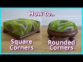 How to upholster a footstool  round corners  square corners upholstery  faceliftinteriors