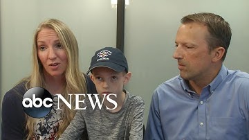 Boy swept to sea on unicorn raft describes ordeal