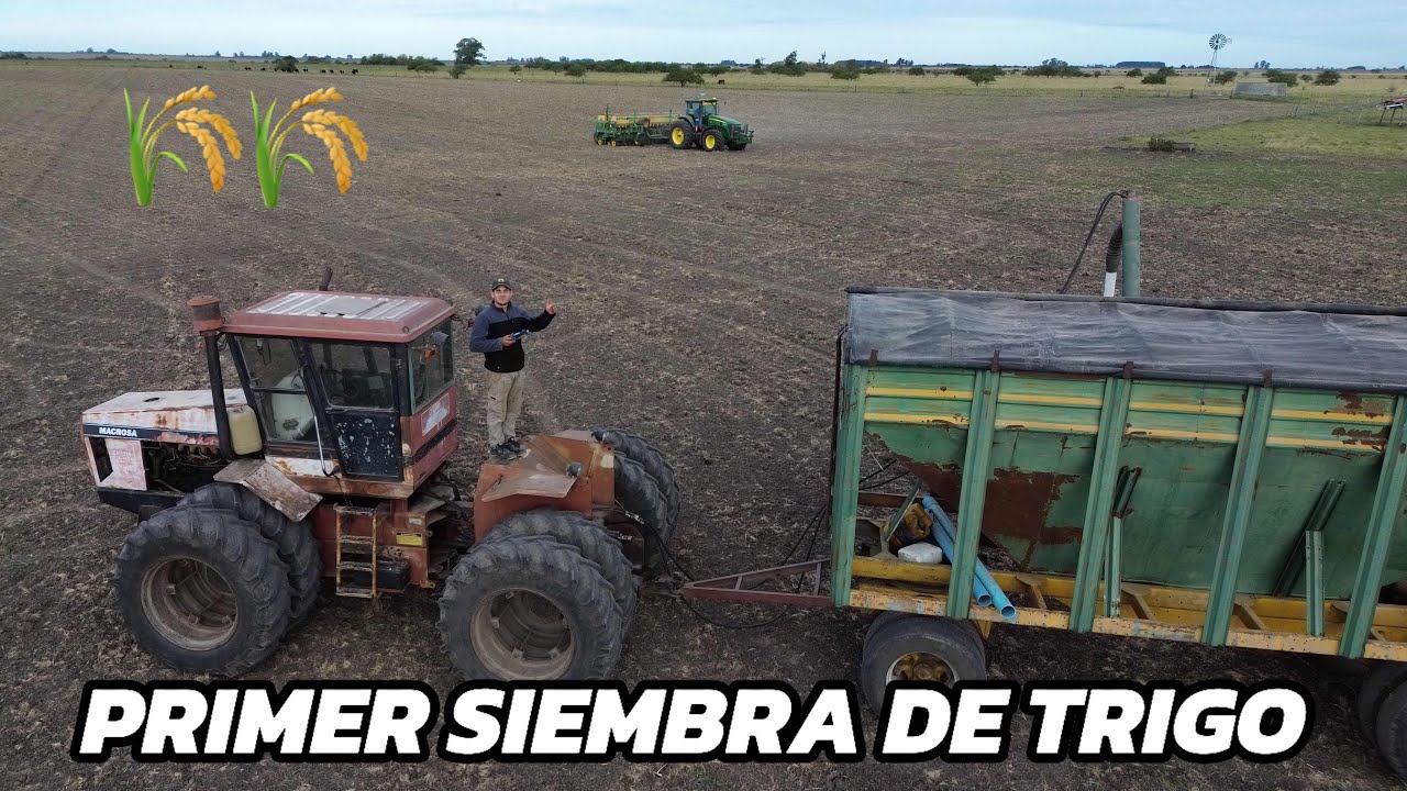 PRIMER DIA SEMBRANDO TRIGO con el JOHN DEERE y el MACROSA 🌾💪🏼