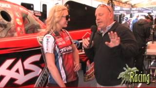 THE RACING NUTS INTERVIEW COURTNEY FORCE AT THE 2013 GATOR NATIONALS IN GAINESVILLE, FL