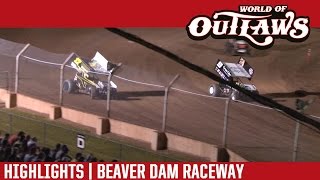 World of Outlaws Craftsman Sprint Cars Beaver Dam Raceway Highlights