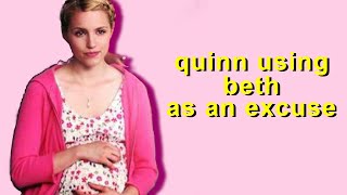 quinn using her bastard child as an excuse for almost 4 minutes “straight”