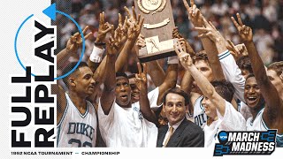 Duke vs. Michigan: 1992 NCAA men's national championship | FULL REPLAY