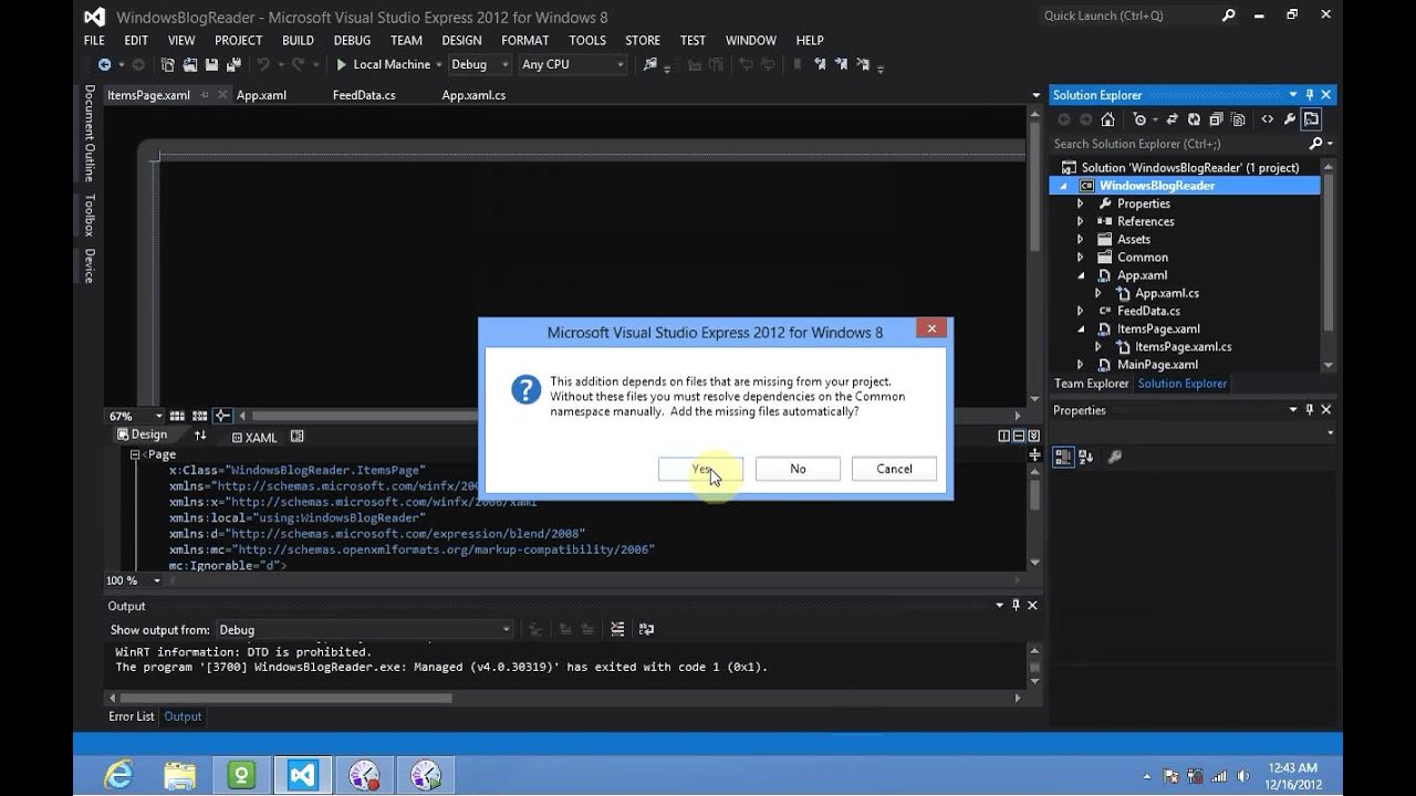 Windows 8 Development - Adding Multiple XAML Pages - YouTube