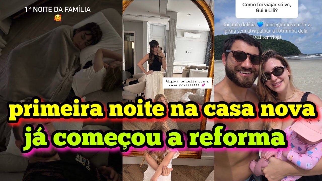 Fabi e Lê dormiram  na casa nova, e já começou a reforma, vlogzinho do dia da família santina.