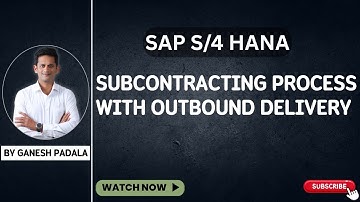 SAP S/4 HANA-onderaannemingsproces met uitgaande levering