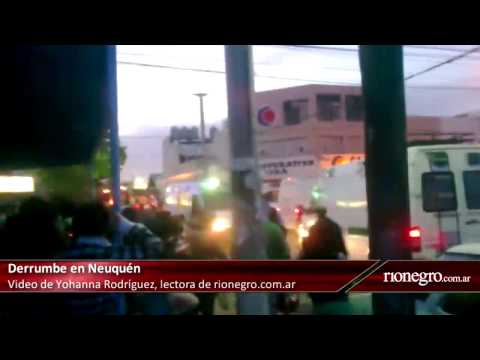 Derrumbe en Neuquén. Video enviado por Yohanna Rodríguez 