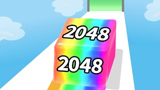 [Mobile Game] Collect number jellies to create giant cubes! Jelly Run 2048 screenshot 3