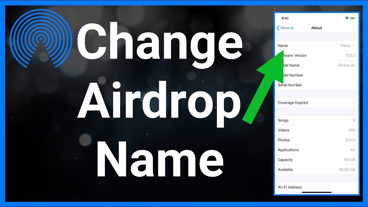 How To Change Your Airdrop Name - YouTube