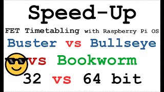 Speed-up or slowdown? Speed comparison of Raspberry Pi Bookworm vs Bullseye. 64-bit vs 32-bit.