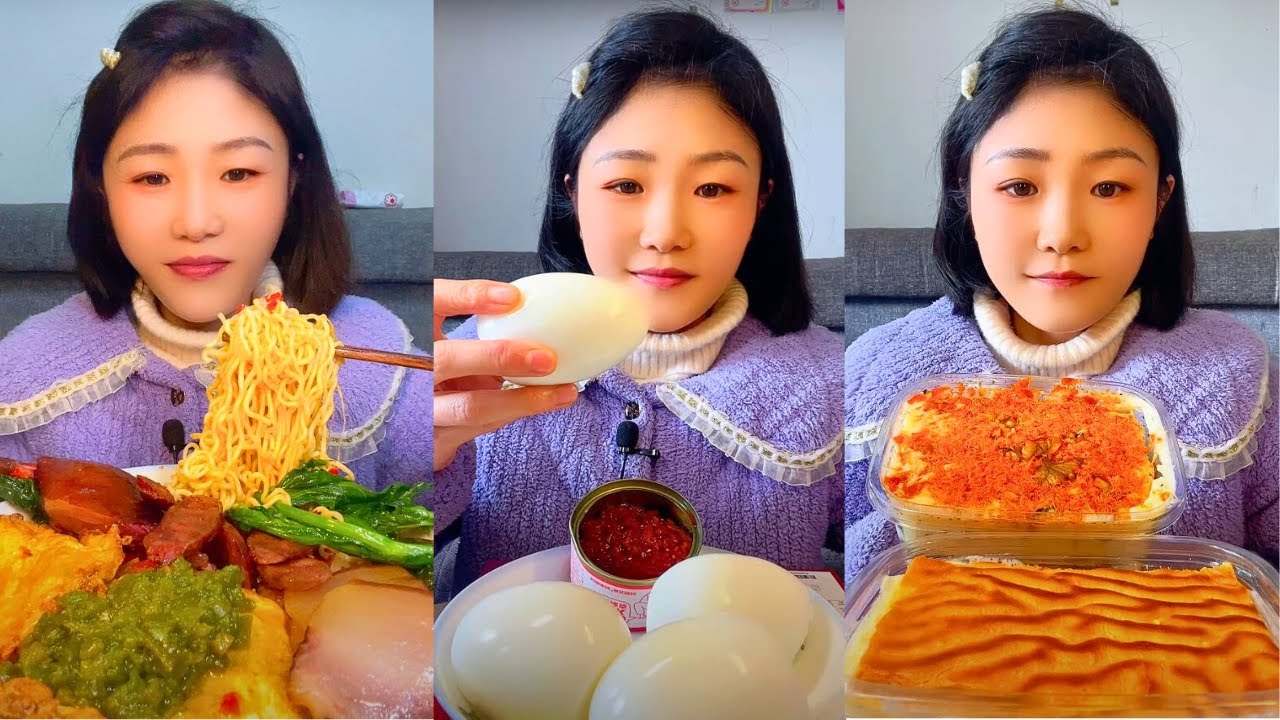 ASMR 9 Minutes For Sleep Relax Study Satisfying Eating Food Challenge ...