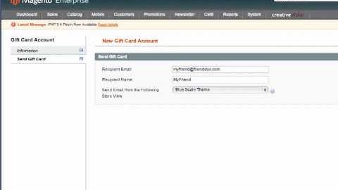 Magento: How to configure a Gift Card