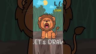 Let&#39;s draw with alphabet | L for Lion | Drawing for Kids | Raksha Arts &amp; Crafts #drawing #howtodraw