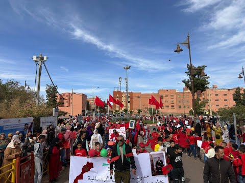 مدرسة القدس بأزيلال المسيرة الخضراء تنبض من جديد في ساحة المدرسة 