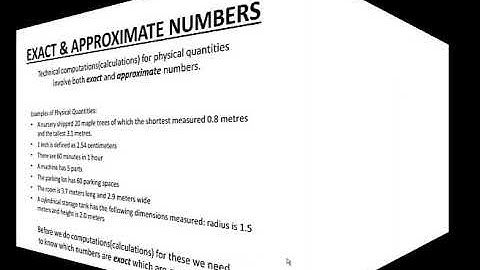 Exact and Approximate Numbers - Examples