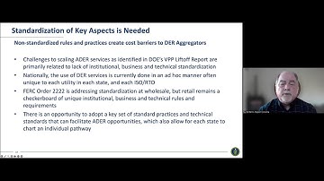 The Importance of Standards in DER Aggregations (4 minutes)