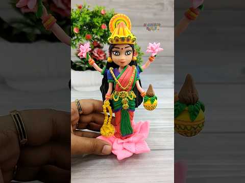 Reverse Play⏮️Maa Lakshmi Making With Clay🙏🌺🏵️🌺🙏Old Barbie Doll Makeover To Goddess Lakshmi Maa🙏🙏🙏