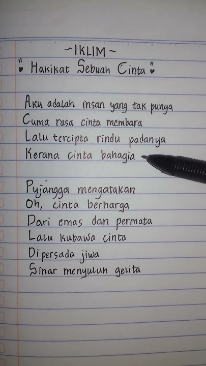 Lirik lagu | Iklim | Hakikat Sebuah Cinta #liriklagu #lirikvideo #iklim #hakikatsebuahcinta