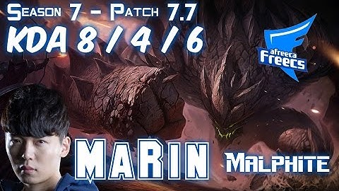 AFs MaRin MALPHITE vs KENNEN Top - Patch 7.7 KR Ranked