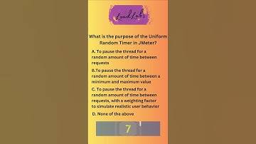 What is the purpose of the Uniform Random timer in JMeter | JMeter Timers