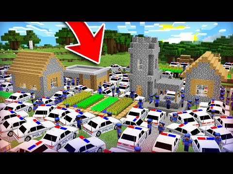 Зачем житель вызвал так много полиции к нам в деревню в майнкрафт компот minecraft
