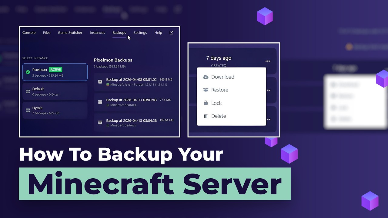 How to Backup Your Minecraft Server - YouTube
