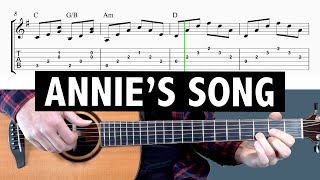 John Denver - Annie's Song / Guitar Tutorial (CHORDS)