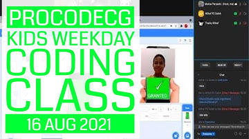 ProCodeCG Kids Weekday Coding Class - Online - 16 Aug 2021
