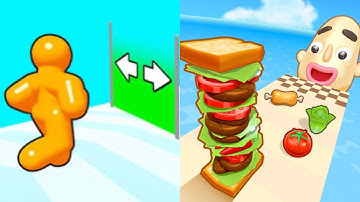 Tall Man Run vs Sandwich Runner - All Level Gameplay Android,iOS