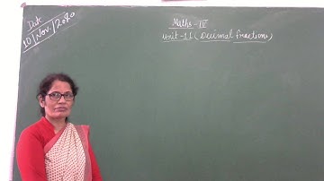 Class-4/mathematics/Unit-11 (Decimal Fractions)Exercise - 11 A