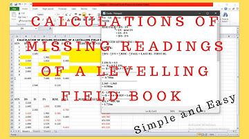 How to Calculate Missing Readings in a Levelling Field Book