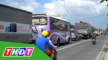 Phương tiện tăng cao, cầu Rạch Miễu kẹt xe sáng đêm | THDT