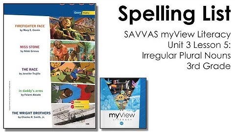 SAVVAS MyView Literacy Unit 3 Lesson 5 Spelling - 3rd Grade