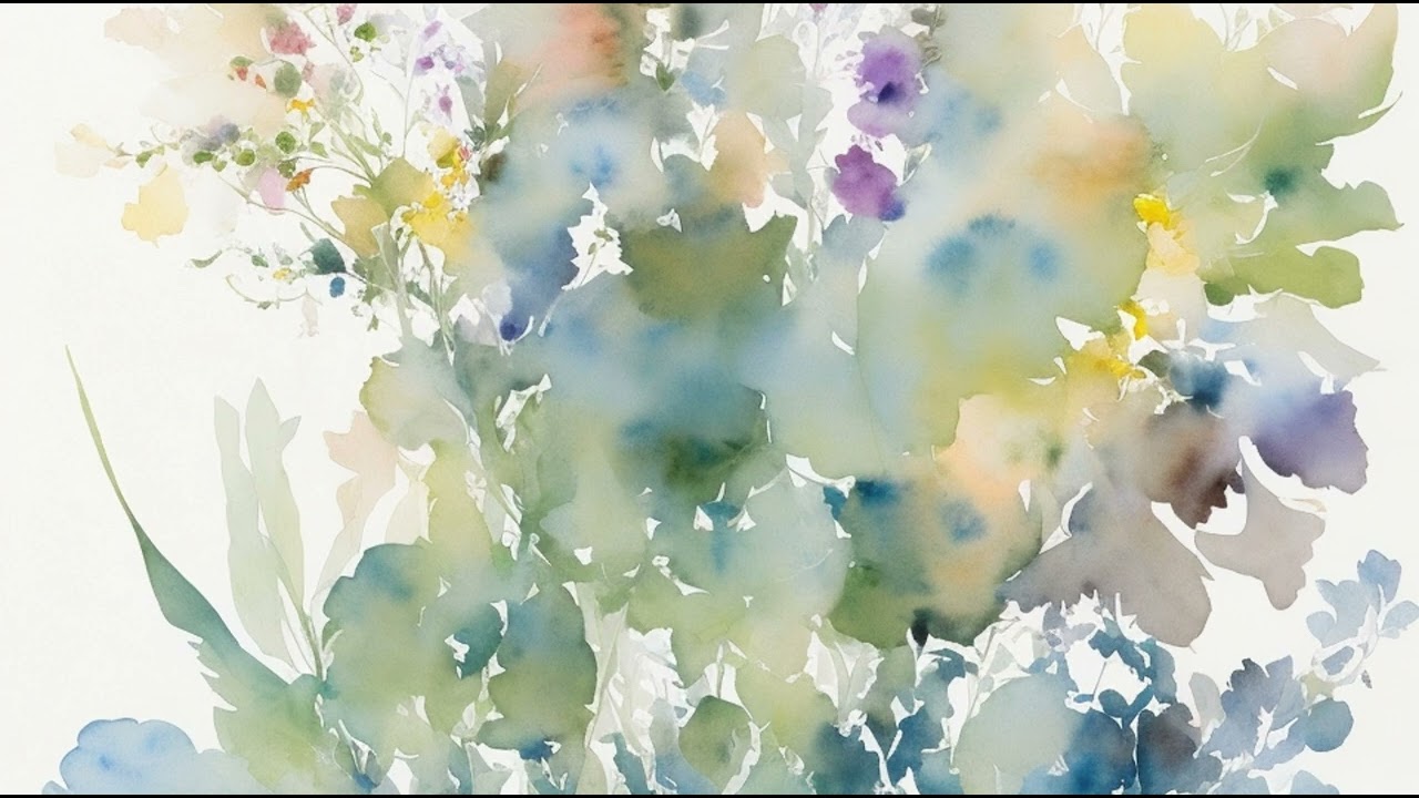 Watercolor TV Screensaver – 4K TV Wallpaper – 4 Hours – No Music, No Sound​