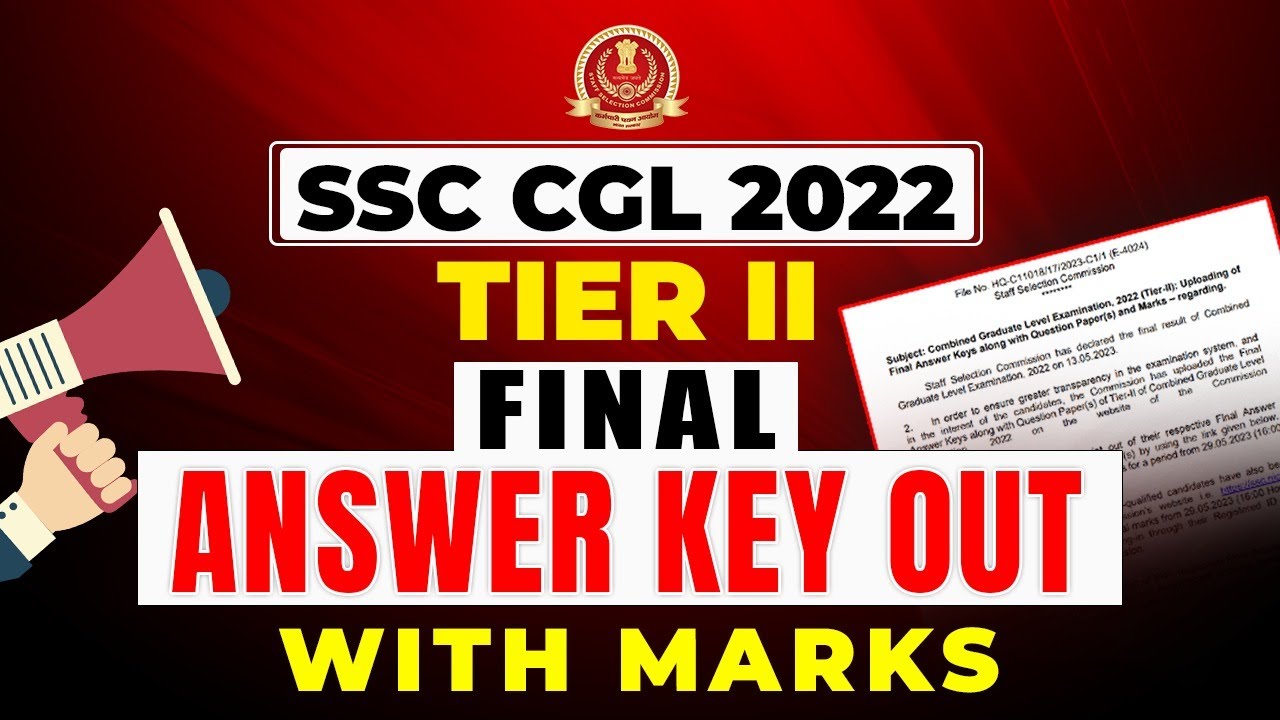 SSC CGL 2022 Answer Key Out Now | SSC CGL 2022 Expected Cut Off | SSC ...