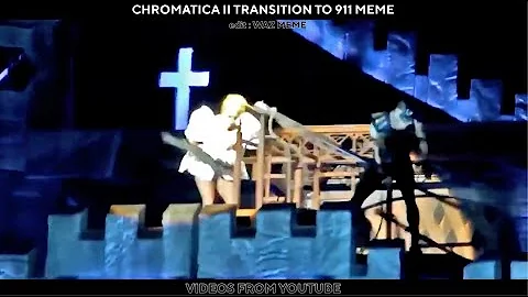 Chromatica II transition to 911 Meme【Gaga Hit in the head during Judas】