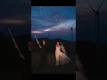 I captured the vitality of freedom at the blues moment #Wedding photo behind-the-scenes