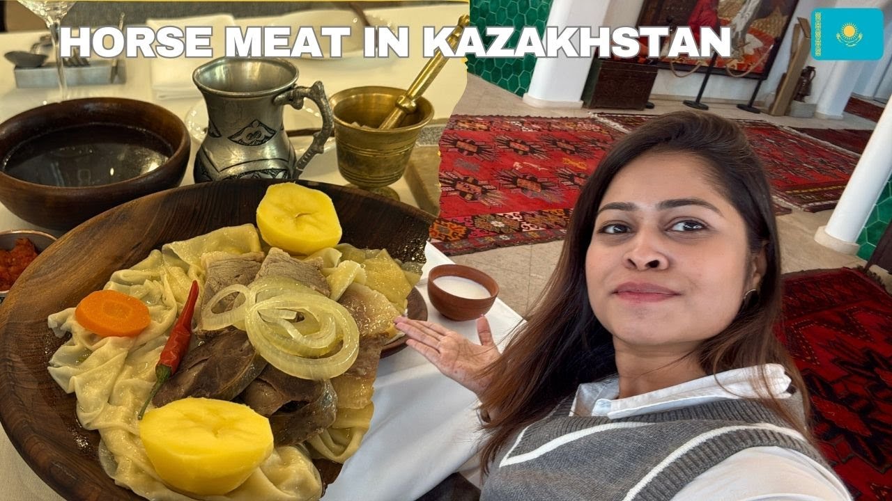 I ate Horse Meat in Ancient town of Kazakhstan 🇰🇿| Megflyingsoul Travel Vlogger| Marathi Vlog