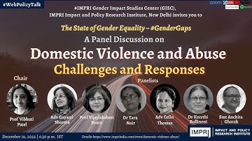 Panel Discussion | Domestic Violence and Abuse: Challenges and Responses | #GenderGaps | Live Video