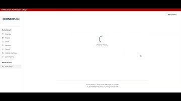 Saving Searches & Results in EBSCO