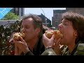 Eating scene frog dog hotdog from the movie the hard way