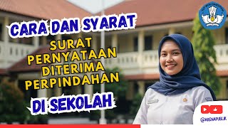 Contoh Surat Pernyataan Diterima Perpindahan Siswa dari Sekolah Baru