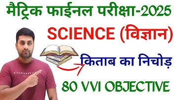 Class 10th Objective Science || Class 10 Science Vvi Objective Question 2025